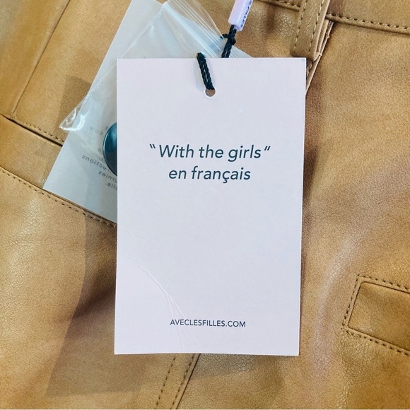 AVEC LES FILLES Sz L Faux Leather Wide Leg Cargo Pockets High Rise Pants  NEW - Picture 13 of 16